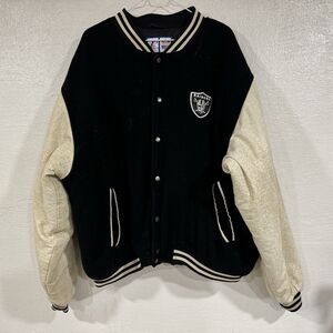 Raiders Jacket Size 2X Logo Athletic Varsity Bomber Jacket Game Day NFL